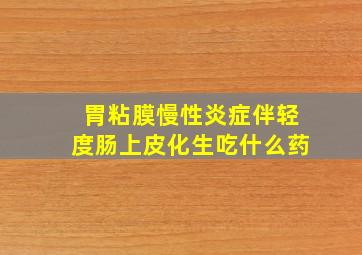 胃粘膜慢性炎症伴轻度肠上皮化生吃什么药