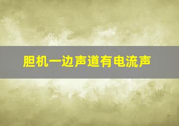 胆机一边声道有电流声