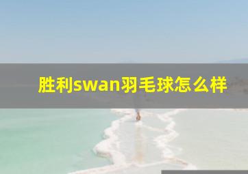 胜利swan羽毛球怎么样