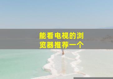 能看电视的浏览器推荐一个