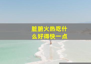 脏腑火热吃什么好得快一点