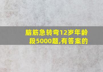 脑筋急转弯12岁年龄段5000题,有答案的