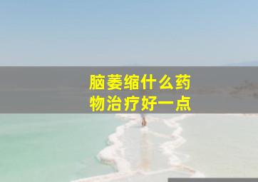 脑萎缩什么药物治疗好一点