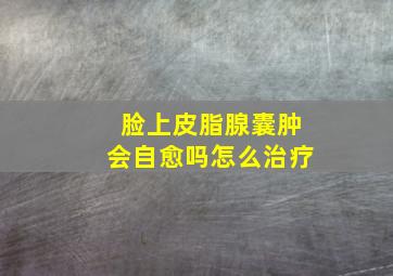 脸上皮脂腺囊肿会自愈吗怎么治疗