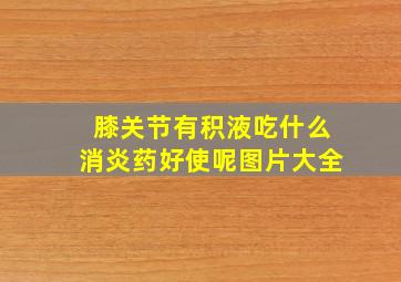 膝关节有积液吃什么消炎药好使呢图片大全