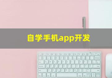 自学手机app开发