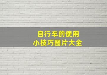 自行车的使用小技巧图片大全