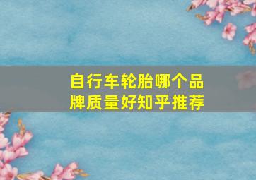 自行车轮胎哪个品牌质量好知乎推荐