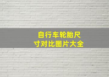 自行车轮胎尺寸对比图片大全