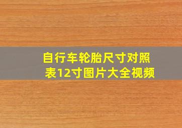 自行车轮胎尺寸对照表12寸图片大全视频