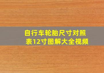 自行车轮胎尺寸对照表12寸图解大全视频