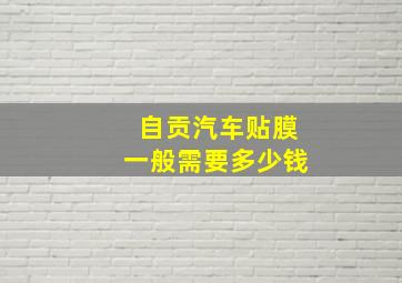 自贡汽车贴膜一般需要多少钱