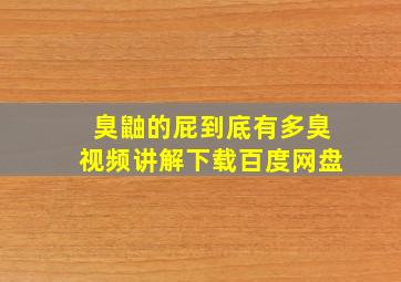 臭鼬的屁到底有多臭视频讲解下载百度网盘