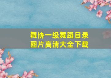 舞协一级舞蹈目录图片高清大全下载