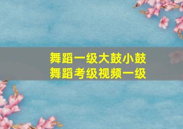 舞蹈一级大鼓小鼓舞蹈考级视频一级