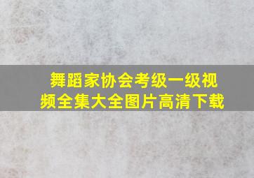 舞蹈家协会考级一级视频全集大全图片高清下载