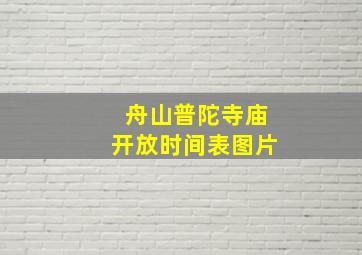 舟山普陀寺庙开放时间表图片