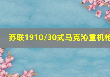 苏联1910/30式马克沁重机枪