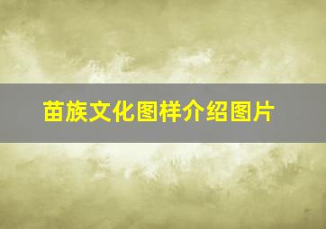 苗族文化图样介绍图片