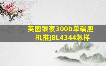 英国银夜300b单端胆机推JBL4344怎样