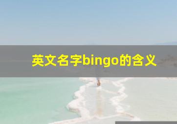 英文名字bingo的含义