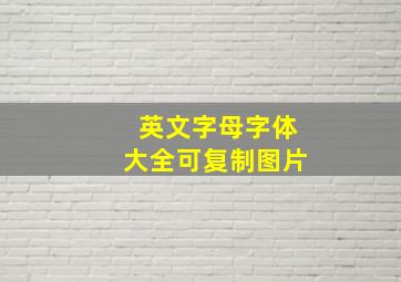 英文字母字体大全可复制图片