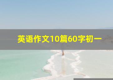 英语作文10篇60字初一