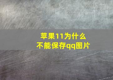 苹果11为什么不能保存qq图片