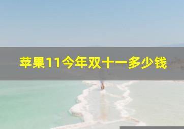 苹果11今年双十一多少钱