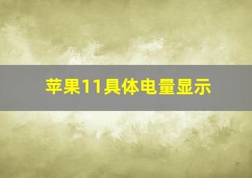 苹果11具体电量显示