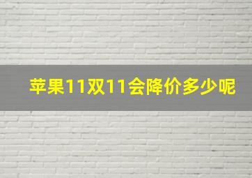 苹果11双11会降价多少呢