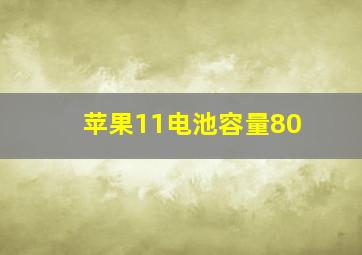 苹果11电池容量80