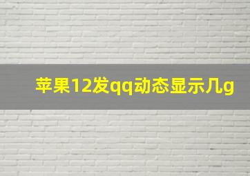 苹果12发qq动态显示几g