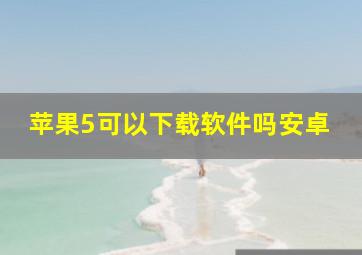 苹果5可以下载软件吗安卓