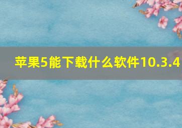 苹果5能下载什么软件10.3.4