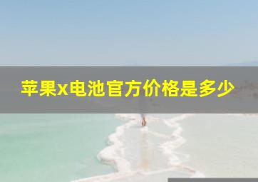 苹果x电池官方价格是多少