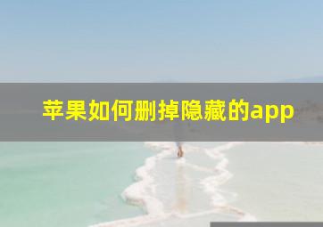 苹果如何删掉隐藏的app