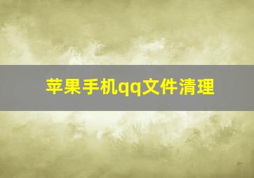 苹果手机qq文件清理