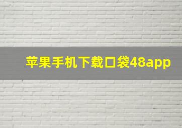 苹果手机下载口袋48app