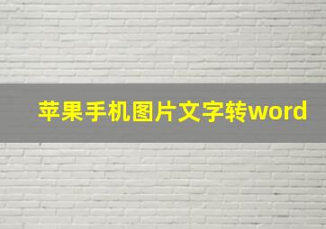 苹果手机图片文字转word