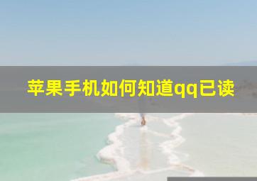 苹果手机如何知道qq已读