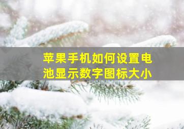 苹果手机如何设置电池显示数字图标大小