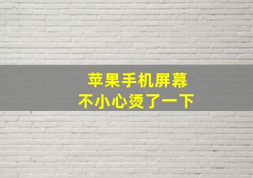 苹果手机屏幕不小心烫了一下