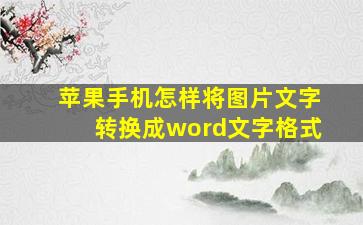 苹果手机怎样将图片文字转换成word文字格式