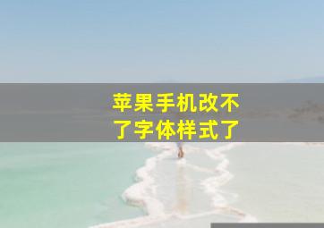 苹果手机改不了字体样式了