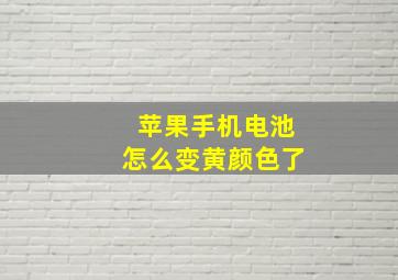 苹果手机电池怎么变黄颜色了