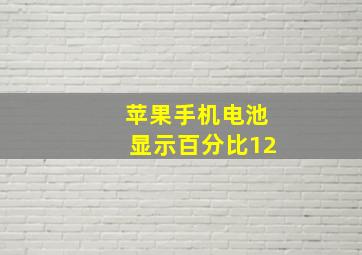 苹果手机电池显示百分比12