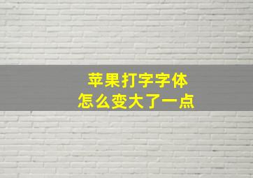 苹果打字字体怎么变大了一点