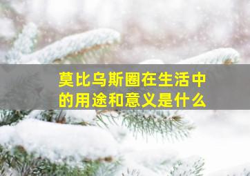 莫比乌斯圈在生活中的用途和意义是什么