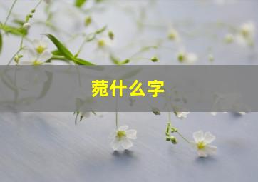 菀什么字